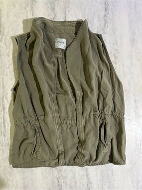 Y2K Mudd Women's Olive Army Green Utility Vest size XL